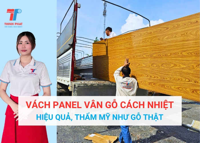vách panel vân gỗ